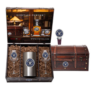 Navy Wine Chest Set