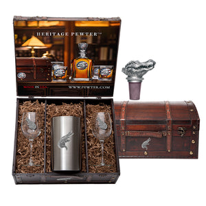 Alligator Wine Chest Set
