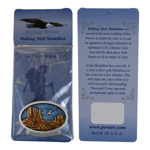 Monument Valley Walking Stick Medallion - Heritage Metalworks, Inc.