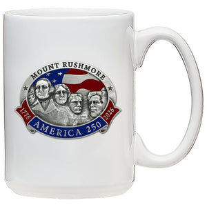 All American Mug - America's 250th Anniversary Mount Rushmore Coffee Mug - Heritage Metalworks, Inc.