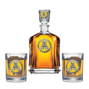 Appalachian State University Capitol Decanter with 2 Glasses - Heritage Metalworks, Inc.