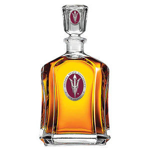 Arizona State University Pitch Fork Logo Capitol Decanter - Heritage Metalworks, Inc.