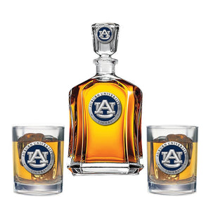 Auburn University Capitol Decanter with 2 Glasses - Heritage Metalworks, Inc.