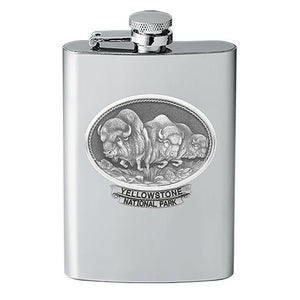 Buffalo Yellowstone National Park Flask - Heritage Metalworks, Inc.