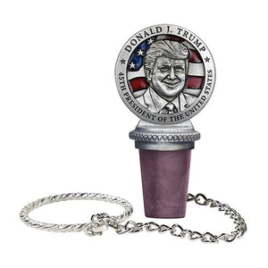 Donald Trump w/ Flag Bottle Stopper - Heritage Metalworks, Inc.