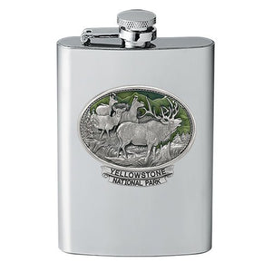 Elk Yellowstone National Park Flask - Heritage Metalworks, Inc.