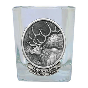 Elk Yellowstone National Park Prism Rock Glass - Heritage Metalworks, Inc.