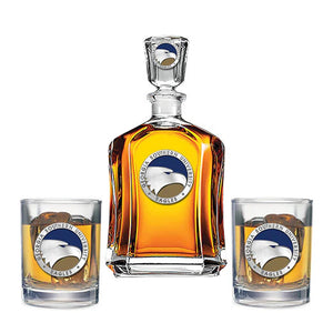 Georgia Southern University Capitol Decanter with 2 Glasses - Heritage Metalworks, Inc.