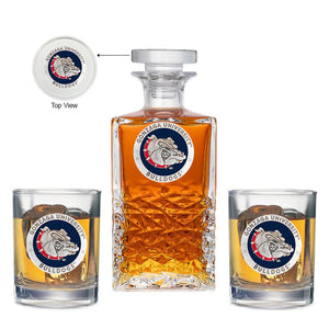 Gonzaga University Heritage Decanter with 2 Glasses - Heritage Metalworks, Inc.