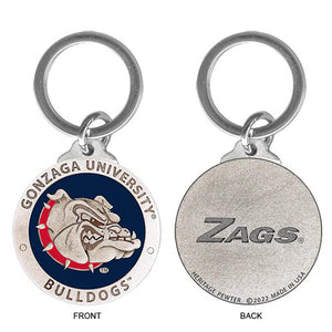 Gonzaga University Keychain w/ Backtext - Heritage Metalworks, Inc.