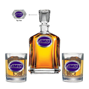 James Madison University Capitol Decanter with 2 Glasses - Heritage Metalworks, Inc.