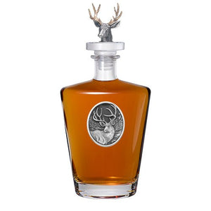 Mule Deer Royal Decanter with 3D Top - Heritage Metalworks, Inc.