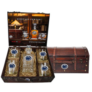 Penn State Heritage Decanter w/ 3D Top Chest Set - Heritage Metalworks, Inc.