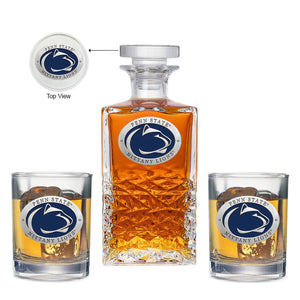 Penn State University Heritage Decanter with 2 Glasses - Heritage Metalworks, Inc.