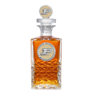 Purdue University Heritage Decanter with 3D Top - Heritage Metalworks, Inc.