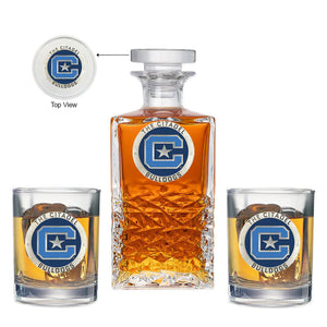 The Citadel Heritage Decanter with 2 Glasses - Heritage Metalworks, Inc.