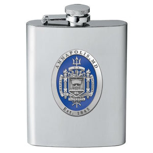 United States Naval Academy Crest Flask - Heritage Metalworks, Inc.