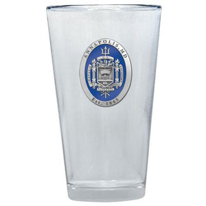United States Naval Academy Crest Pint Glass - Heritage Metalworks, Inc.