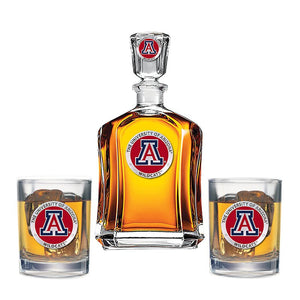 University of Arizona Capitol Decanter with 2 Glasses - Heritage Metalworks, Inc.