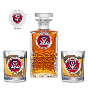 University of Arizona Heritage Decanter with 2 Glasses - Heritage Metalworks, Inc.