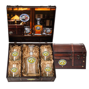 University of Iowa Capitol Decanter Chest Set - Heritage Metalworks, Inc.