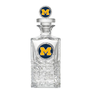 University of Michigan Heritage Decanter with 3D Top - Heritage Metalworks, Inc.