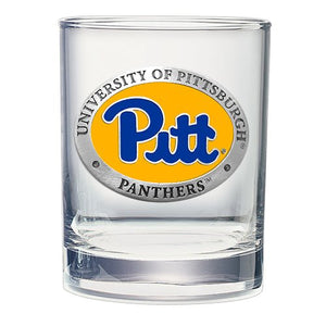 University of Pittsburgh Double Old Fashioned Glass - Heritage Metalworks, Inc.