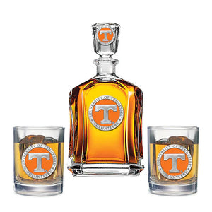 University of Tennessee Capitol Decanter with 2 Glasses - Heritage Metalworks, Inc.