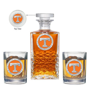 University of Tennessee Heritage Decanter with 2 Glasses - Heritage Metalworks, Inc.