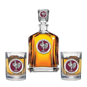 Virginia Tech University Hokies Capitol Decanter with 2 Glasses - Heritage Metalworks, Inc.