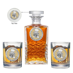Wake Forest University Heritage Decanter with 2 Glasses - Heritage Metalworks, Inc.
