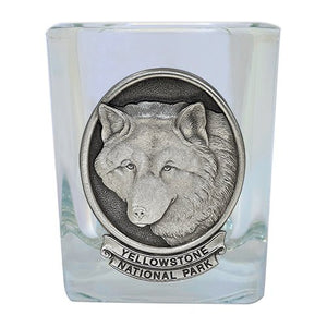 Wolf Yellowstone National Park Prism Rock Glass - Heritage Metalworks, Inc.