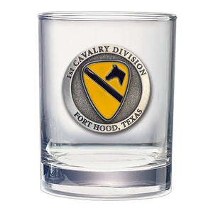 1st Cavalry Division Double Old Fashioned Glass - Heritage Metalworks, Inc.