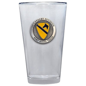 1st Cavalry Division Pint Glass - Heritage Metalworks, Inc.