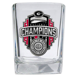 2022 Georgia Football Championship Back to Back Logo Square Shot - Heritage Metalworks, Inc.
