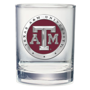 Texas A&M University Double Old Fashioned Glass