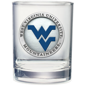 West Virginia University Double Old Fashioned Glass