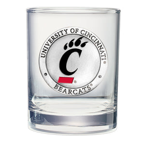 University of Cincinnati Double Old Fashioned Glass
