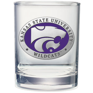 Kansas State University Wildcats double old fashioned glass