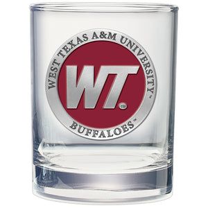 West Texas A&M University Double Old Fashioned Glass