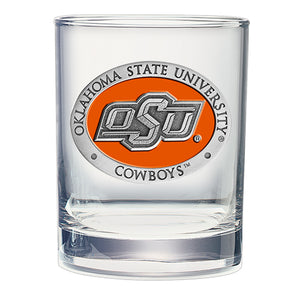 Oklahoma State University Double Old Fashioned Glass