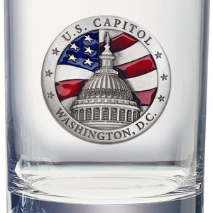 US Capitol Dome Double Old Fashioned Glass