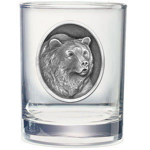 Grizzly Bear Double Old Fashioned Glass