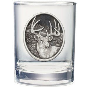 Whitetail Deer Double Old Fashioned Glass