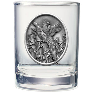 Pheasant Double Old Fashioned Glass