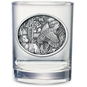Bobwhite Quail Double Old Fashioned Glass