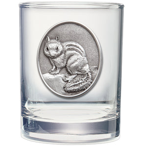 Chipmunk Double Old Fashioned Glass