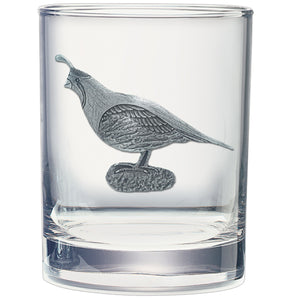 Desert Quail Double Old Fashioned Glass