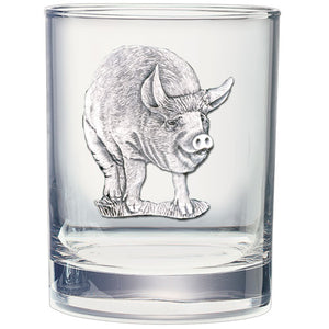 Pig Double Old Fashioned Glass