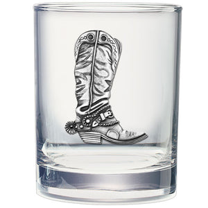 Cowboy Boot,  Double Old Fashioned Glass, Western